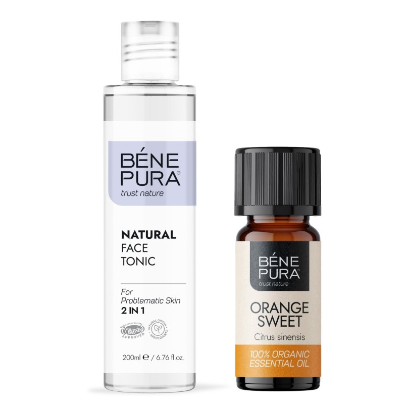 Natural face tonic 2 in 1 and Bio Sweet Orange Essential oil - GMC