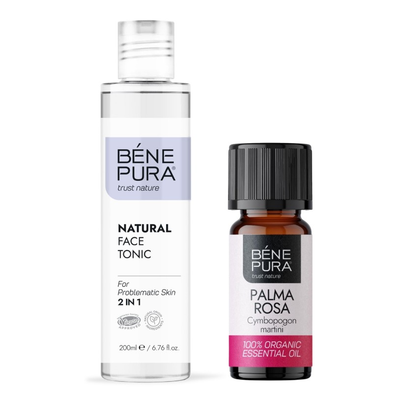 Natural face tonic 2 in 1 and Bio Palmarosa Essential oil - GMC