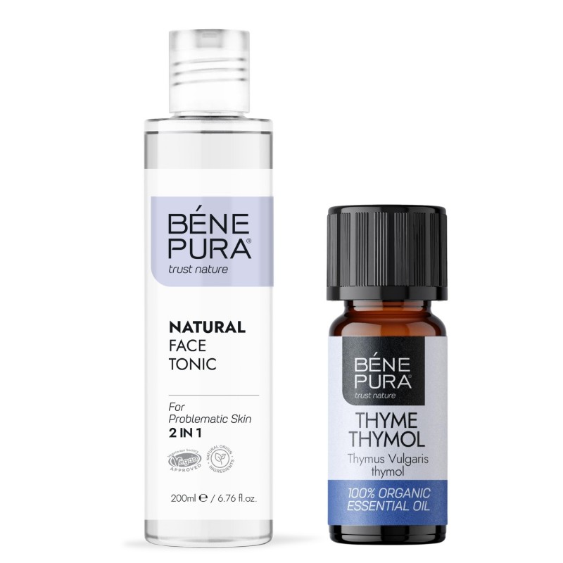 Natural face tonic 2 in 1 and Bio Thyme Thymol Essential oil - Product Comparison