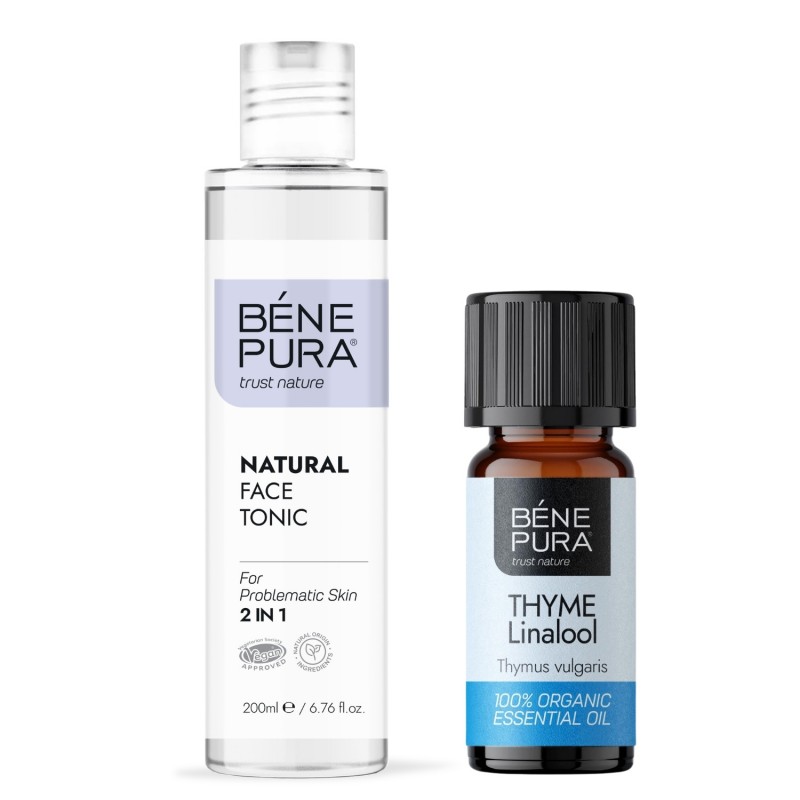 Natural face tonic 2 in 1 and Bio Thyme Linalool Essential oil - GMC