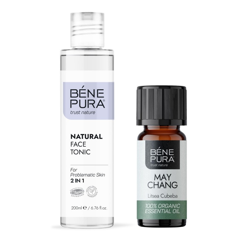 Natural face tonic 2 in 1 and Bio Litsea Cubeba Essential oil - GMC