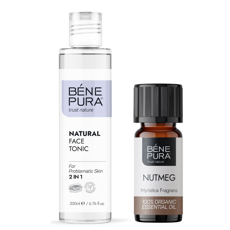 Natural face tonic 2 in 1 and Bio Nutmeg Essential oil - GMC