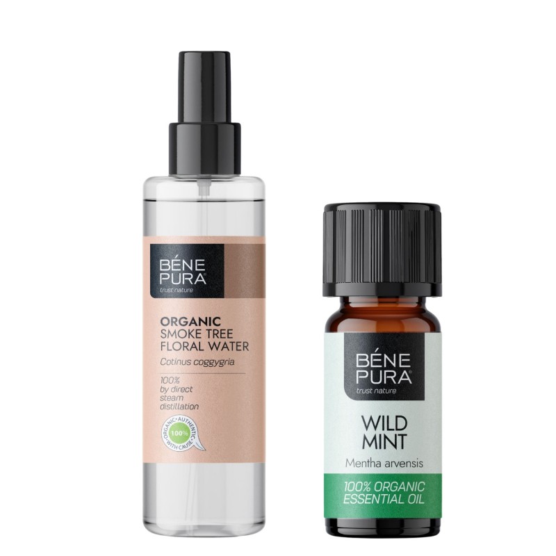 Bio Smoke Tree Floral water and Bio Wild Mint Essential oil - Product Comparison