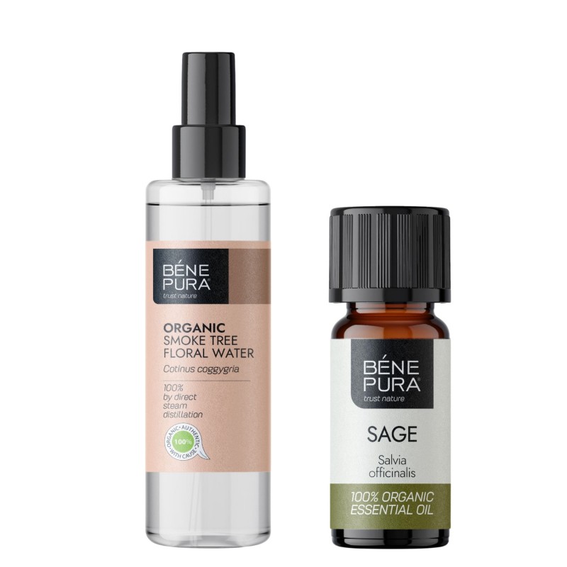 Bio Smoke Tree Floral water and Bio Sage Essential oil - Product Comparison