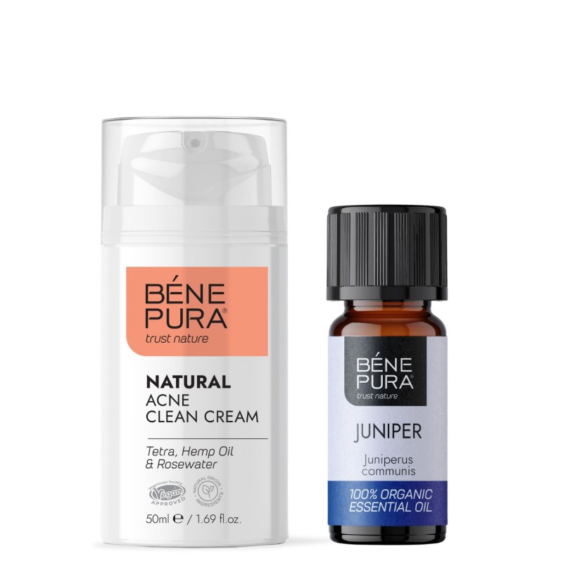 Natural face cream for Acne and Bio Juniper Essential oil - GMC