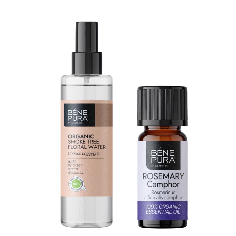 Bio Smoke Tree Floral water and Bio Rosemary Camphor Essential oil - Product Comparison