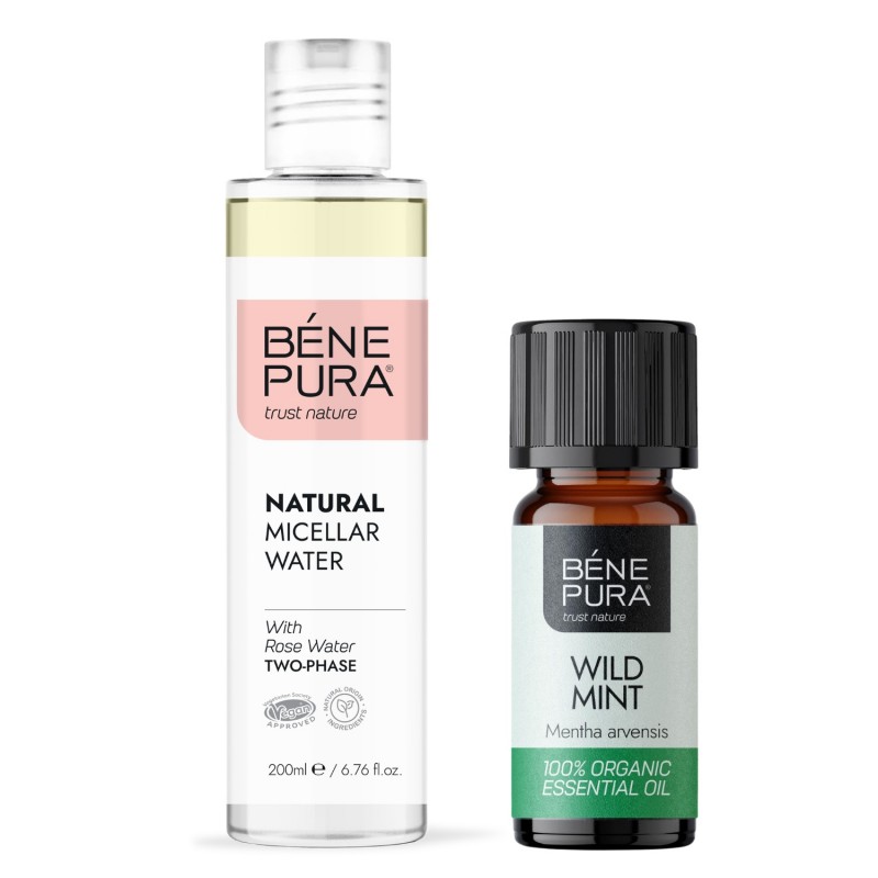 Natural micellar water and Bio Wild Mint Essential oil - GMC