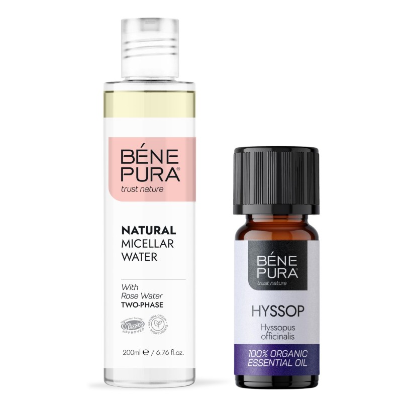 Natural micellar water and Bio Hyssop Essential oil - GMC