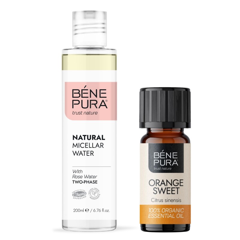 Natural micellar water and Bio Sweet Orange Essential oil - GMC