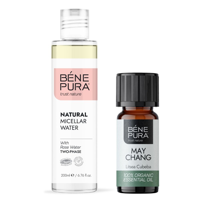 Natural micellar water and Bio Litsea Cubeba Essential oil - GMC