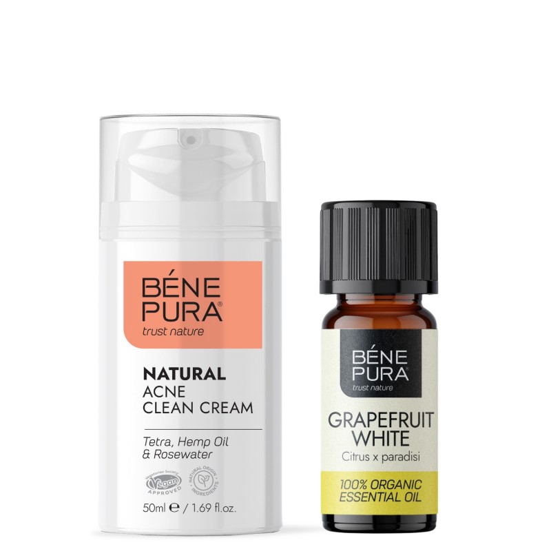Natural face cream for Acne and Bio White Grapefruit Essential oil - GMC