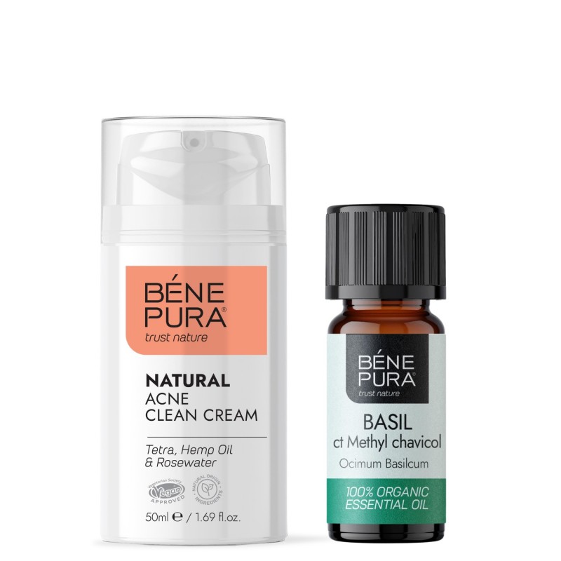 Natural face cream for Acne and Bio Basil Essential oil - Product Comparison