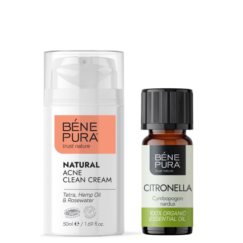 Natural face cream for Acne and Bio Citronella Essential oil - GMC