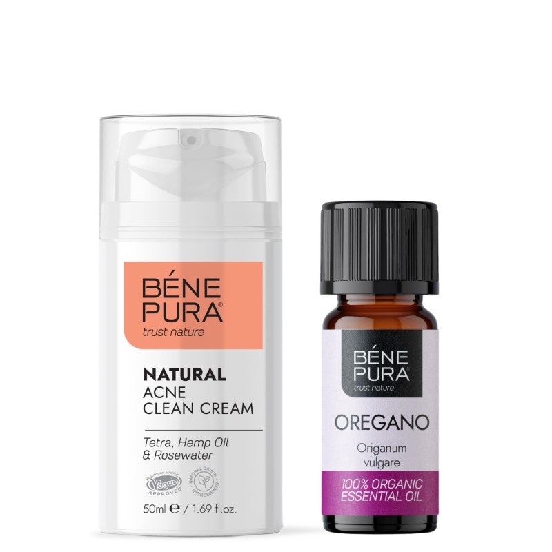 Natural face cream for Acne and Bio Oregano Essential oil - GMC
