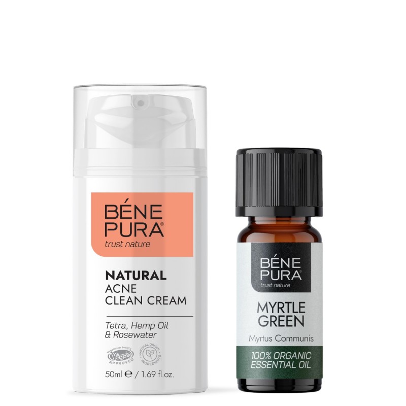 Natural face cream for Acne and Bio Myrtle Essential oil - GMC