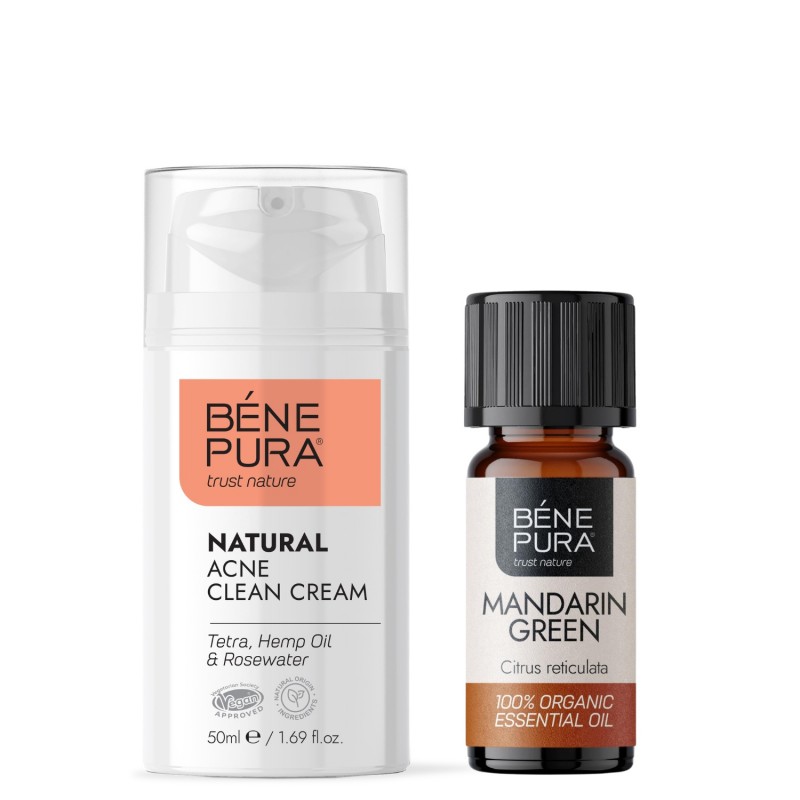 Natural face cream for Acne and Bio Mandarin Essential oil - GMC