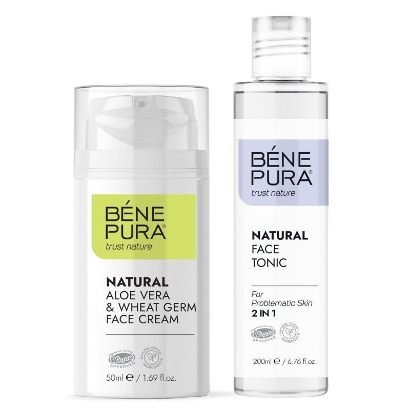 Natural face tonic 2 in 1 and Natural Aloe vera face cream - Product Comparison