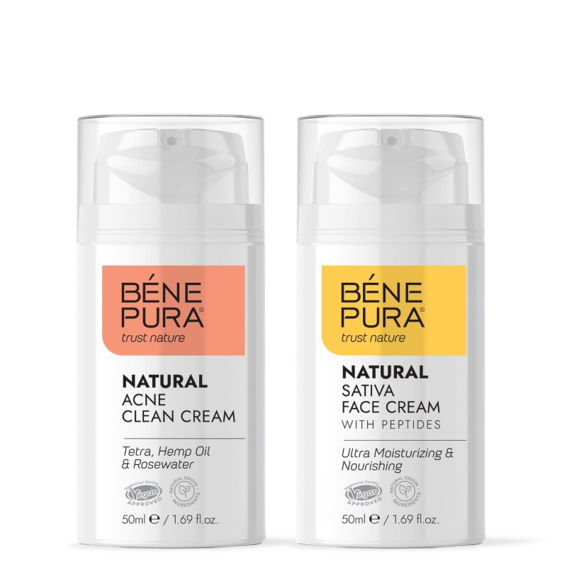 Natural face cream for Acne and Natural moisturizing face cream with Sativa - GMC