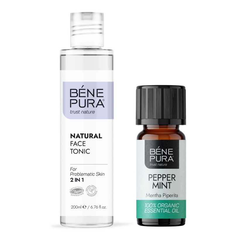 Natural face tonic 2 in 1 and Bio Peppermint Essential oil - GMC