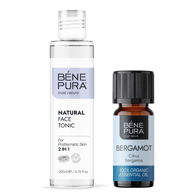Natural face tonic 2 in 1 and Bio Bergamot Essential oil - GMC