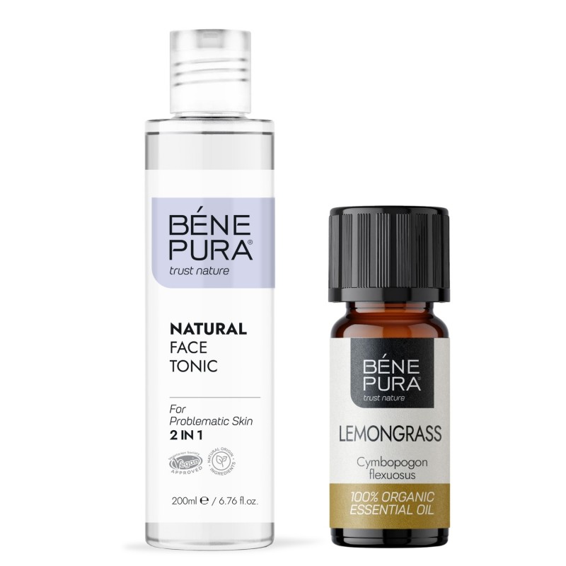 Natural face tonic 2 in 1 and Bio Lemongrass Essential oil - GMC