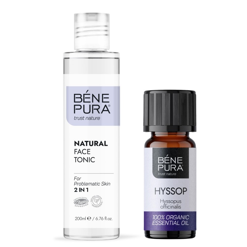 Natural face tonic 2 in 1 and Bio Hyssop Essential oil - GMC