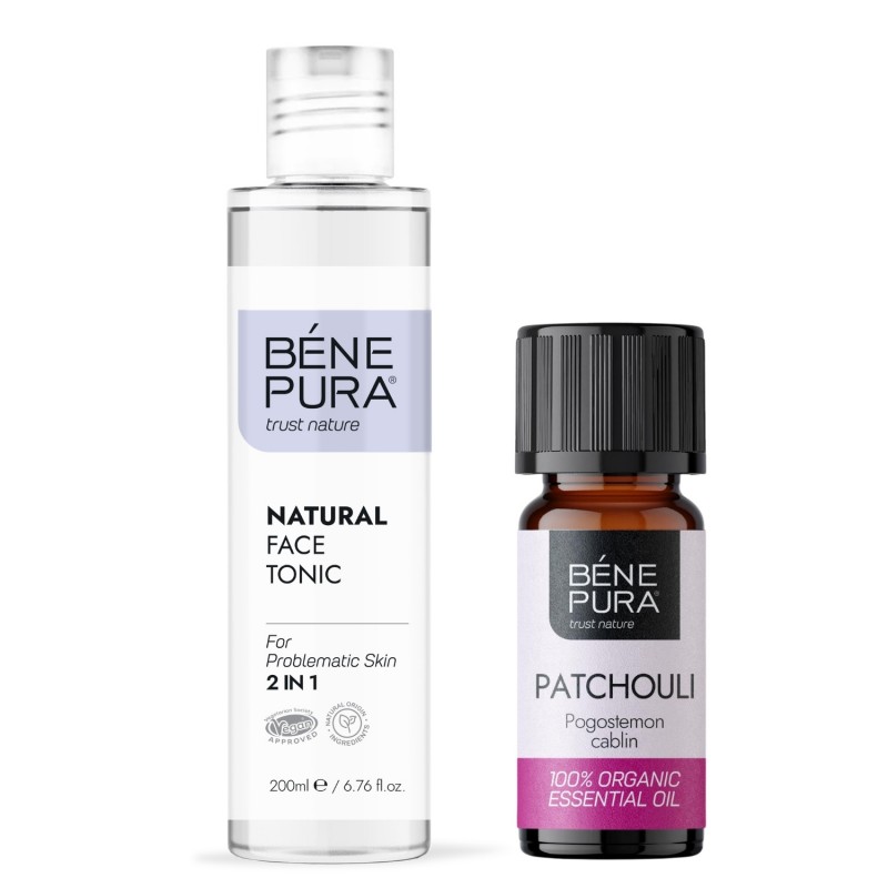 Natural face tonic 2 in 1 and Bio Patchouli Essential oil - GMC