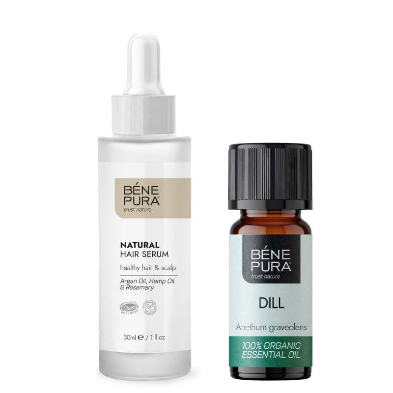 Natural hair serum and Bio Dill Essential oil - Product Comparison