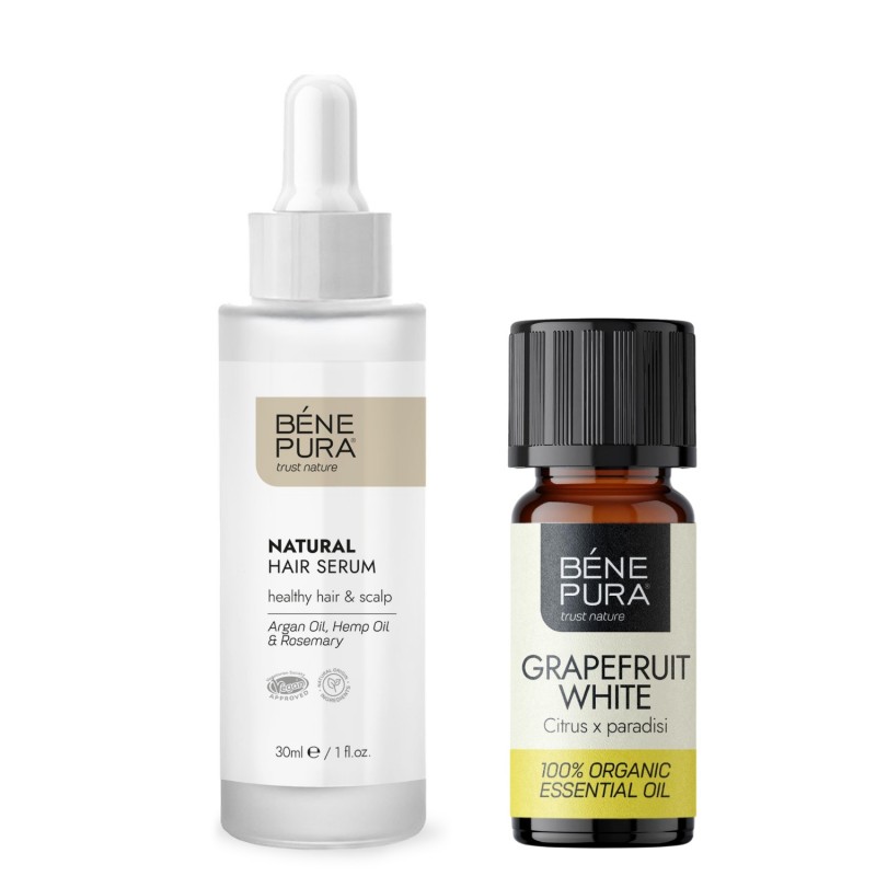Natural hair serum and Bio White Grapefruit Essential oil - Product Comparison