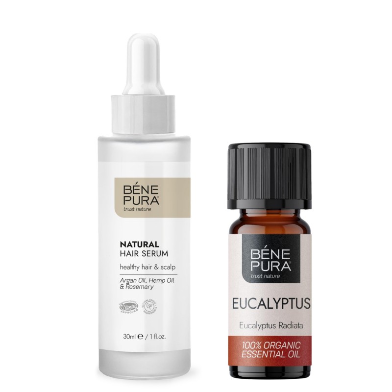 Natural hair serum and Bio Eucalyptus Radiata Essential oil - Product Comparison