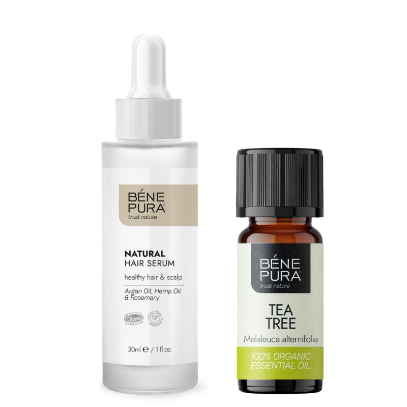 Natural hair serum and Bio Tea Tree Essential oil