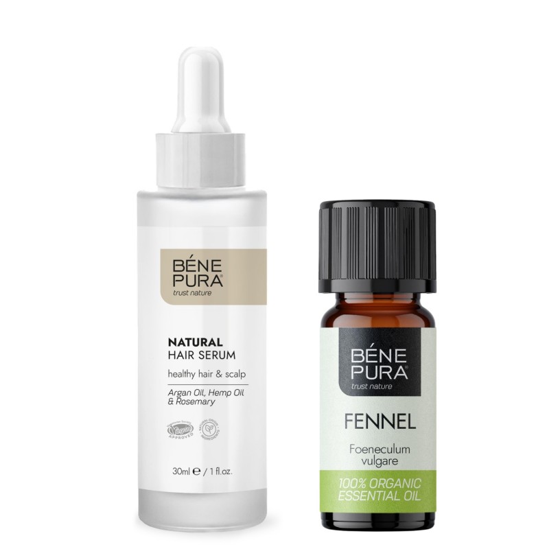 Natural hair serum and Bio Fennel Essential oil - Product Comparison
