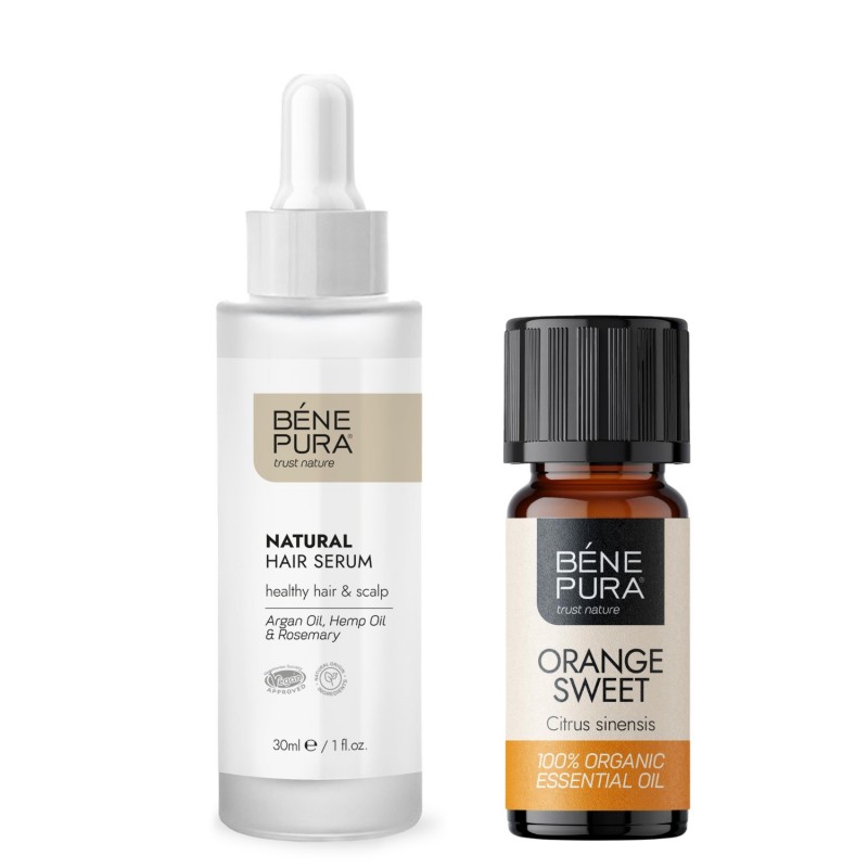 Natural hair serum and Bio Sweet Orange Essential oil - GMC