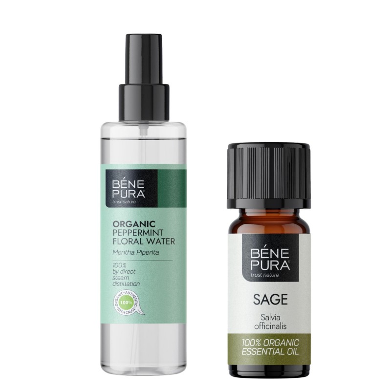 Bio Mint Floral water and Bio Sage Essential oil - GMC