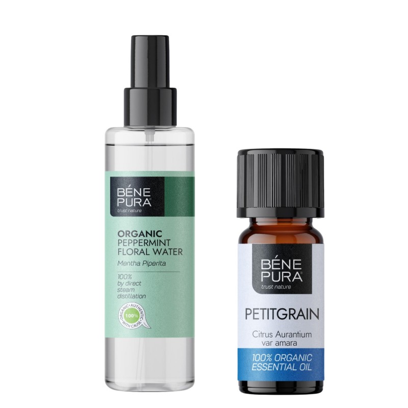 Bio Mint Floral water and Bio Petitgrain Essential oil - GMC