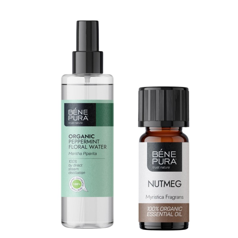 Bio Mint Floral water and Bio Nutmeg Essential oil - GMC
