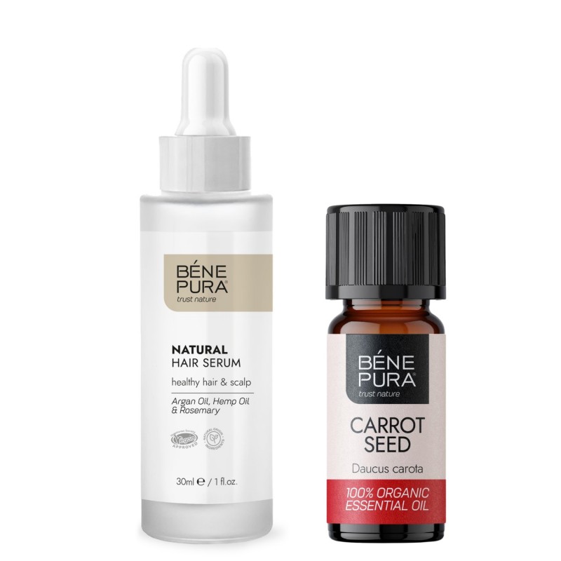 Natural hair serum and Bio Carrot Seed Essential oil - Product Comparison