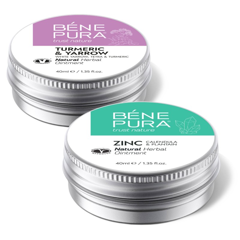 Hemorrelax ointment for Hemorrhoids with White yarrow, Tetra and Turmeric and Zinc ointment for Itching and Rashes - GMC