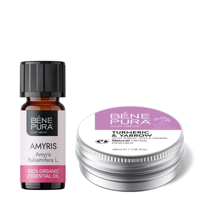 Hemorrelax ointment for Hemorrhoids with White yarrow, Tetra and Turmeric and Bio Amyris Essential oil