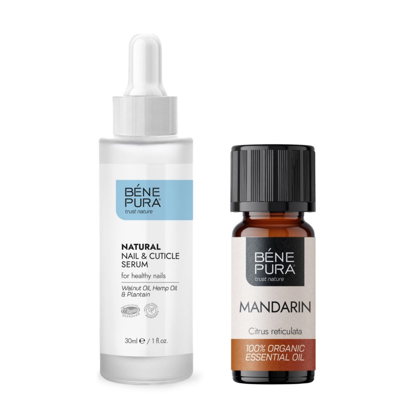 Natural nail serum and Bio Red Mandarin Essential oil