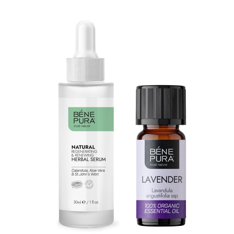 Natural face serum with Aloe vera and Bio Lavender Essential oil - GMC