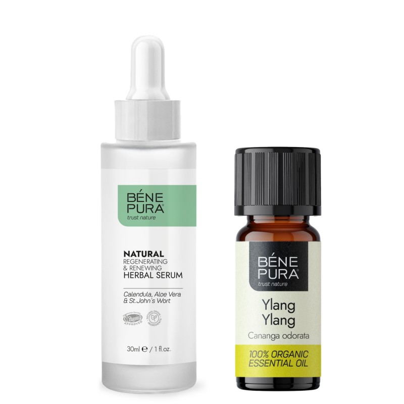 Natural face serum with Aloe vera and Bio Ylang-ylang Essential oil - GMC