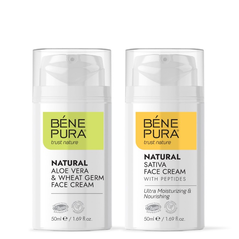 Natural Aloe vera face cream and Natural moisturizing face cream with Sativa - GMC