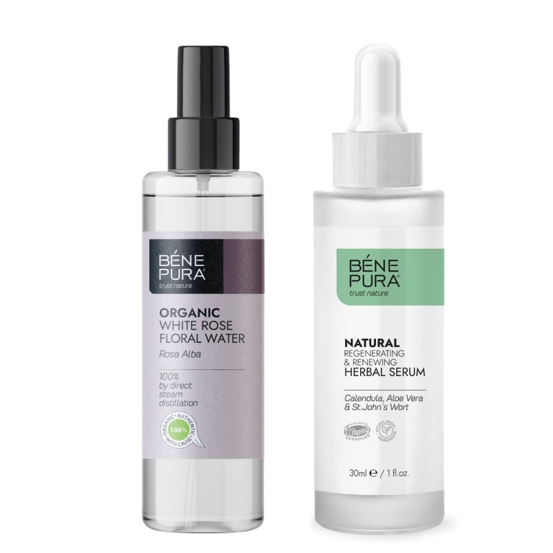 Natural face serum with Aloe vera and Bio Rosa Alba Floral water - GMC