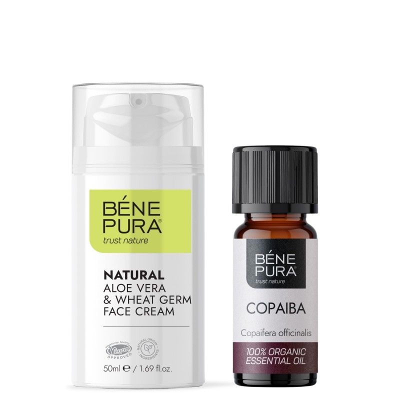 Natural Aloe vera face cream and Bio Copaiba Essential oil - GMC