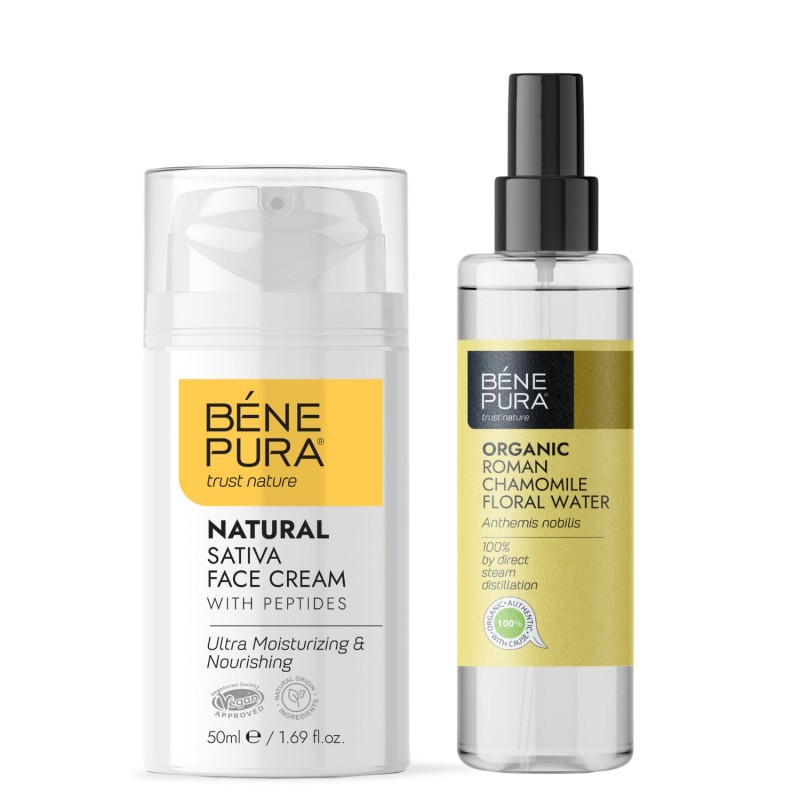 Bio Roman Chamomile Floral water and Natural moisturizing face cream with Sativa - Product Comparison