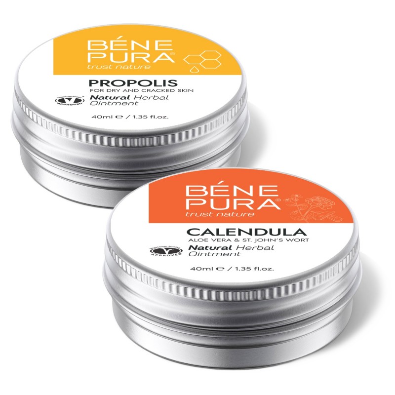 Propolis ointment for Dry skin with 30% Propolis and Ointment for Wounds, Burns and Scars with Calendula, Aloe Vera and St John's Wort - GMC