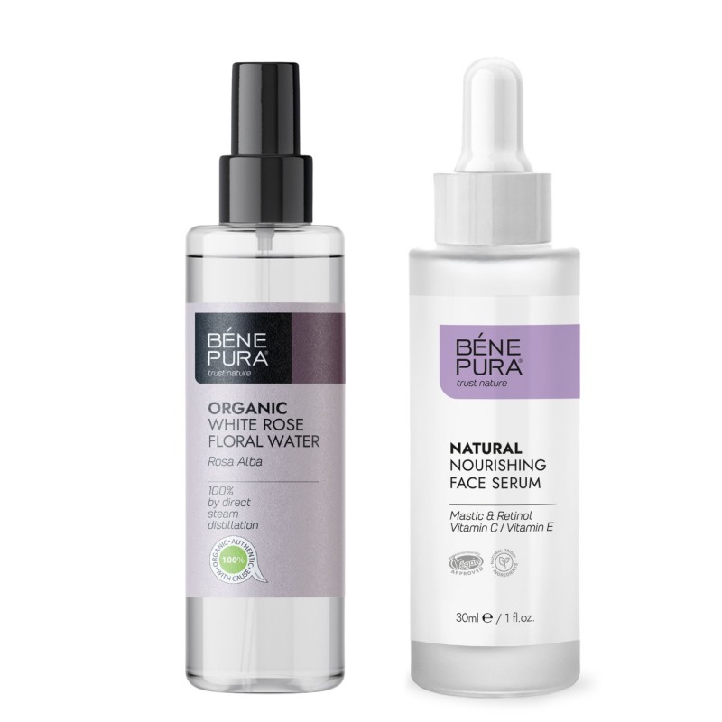 Natural face serum with Retinol and Bio Rosa Alba Floral water - GMC