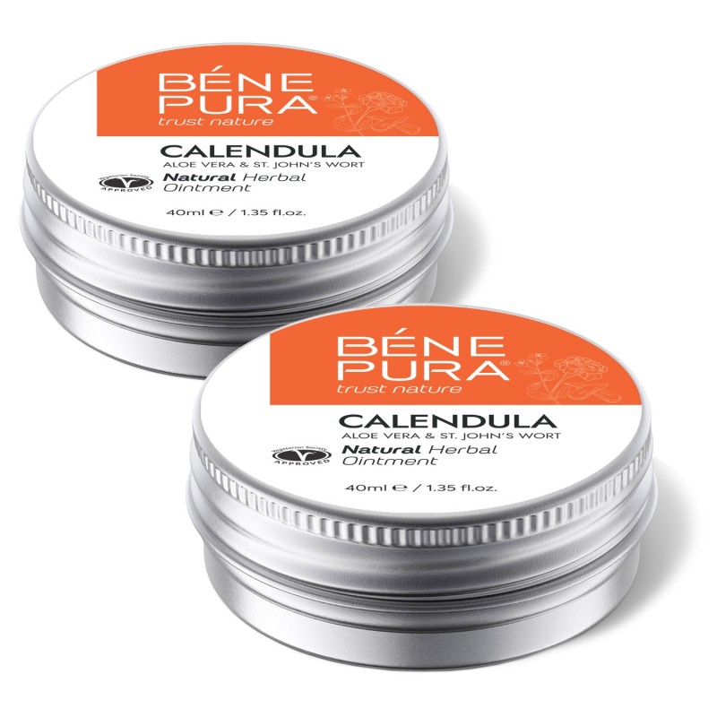 2x Ointment for Wounds, Burns and Scars with Calendula, Aloe Vera and St John's Wort - 40ml - 