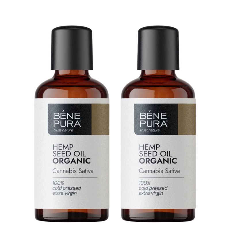 2x Bio Hemp Seed Carrier oil - 100ml - Benepura.com 2x Bio Hemp Seed Carrier oil - 100ml